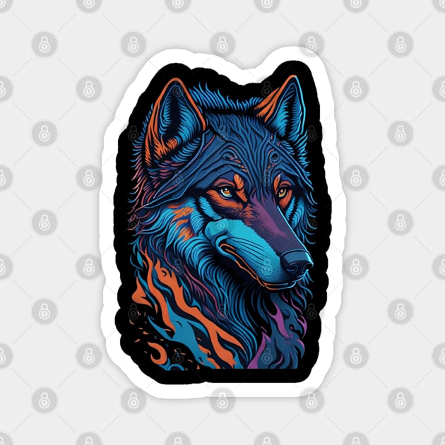 Wolf Spirit - Howl of the Wilderness Magnet by Moulezitouna