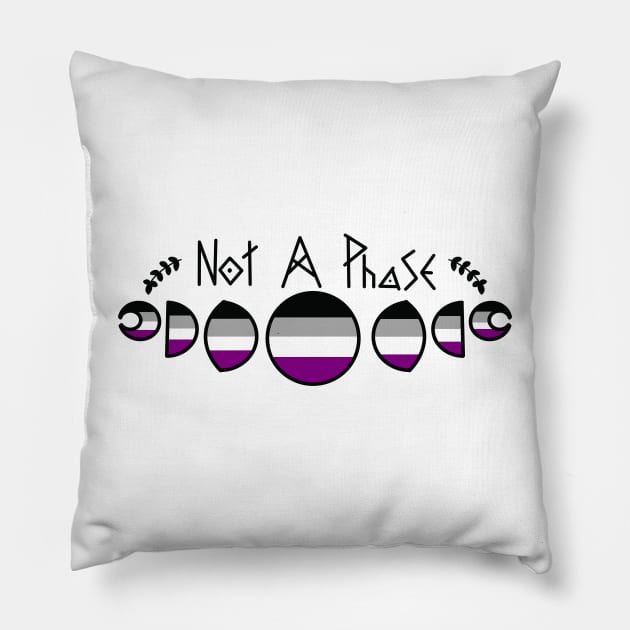 Not A Phase- Asexual Pillow by Beelixir Illustration