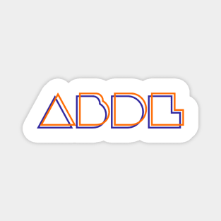 ABDL - Retro Orange & Blue Magnet