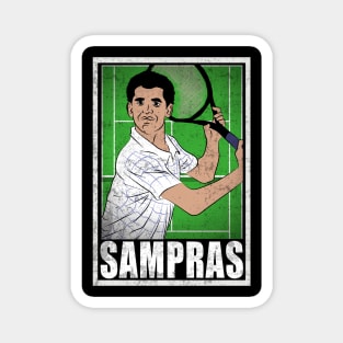 Sampras Tennis Player Hero Vintage Grunge Magnet