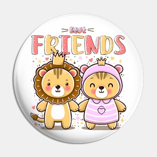 Best Friends Little Lions Pin