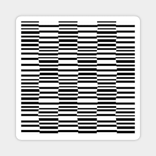 Funky Stripes in Black and White Magnet