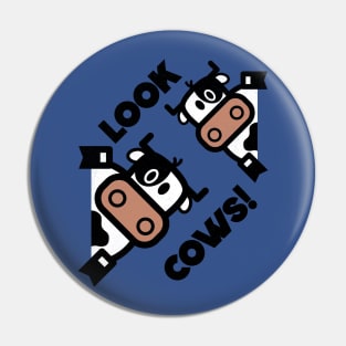 Cow Sighting Funny Cute Calf Halloween Pin