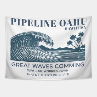 Pipeline Hawaii surf 8204 Tapestry