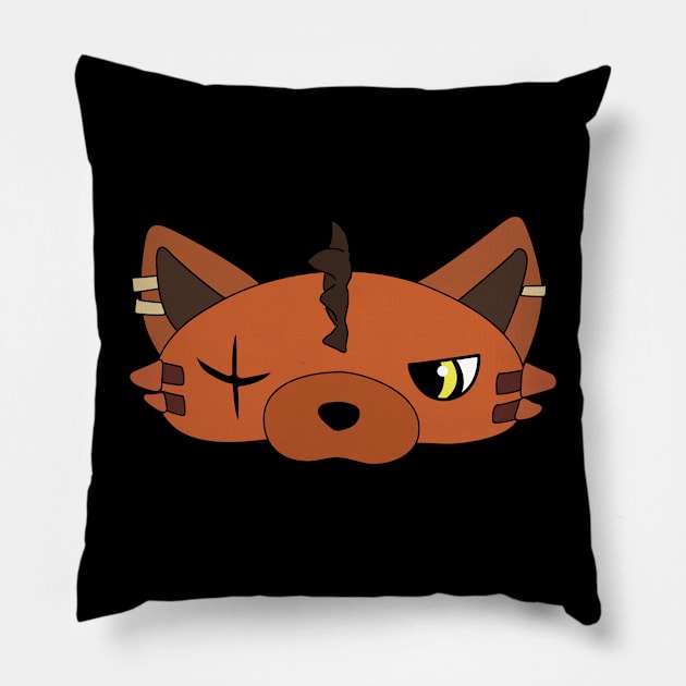 chibi red wolf Pillow by JamesCMarshall