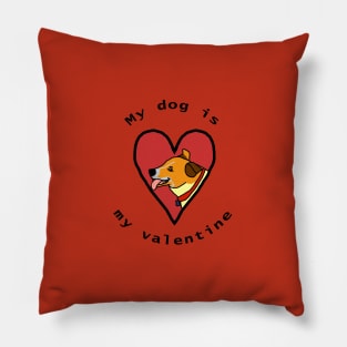 My Dog is My Valentine Corgi Terrier Cross Pillow