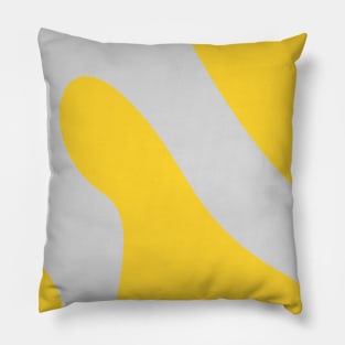 Boho gray and yellow pastel swirl pattern Pillow