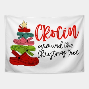 Crocin Around The Christmas Tree Funny Xmas 2020 Gifts Tapestry