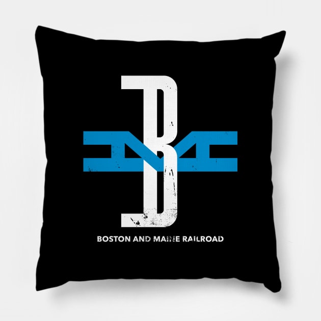 BM Boston Maine Railroad Pillow by BUNNY ROBBER GRPC