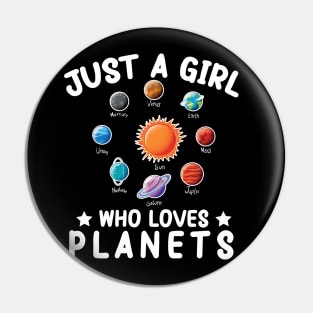 just a girl who loves planets Solar System Astrology Space Pin