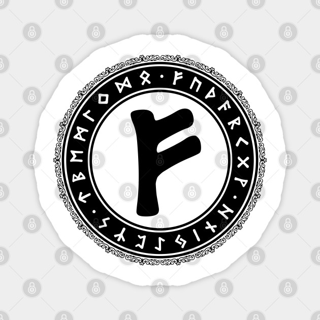 Rune Fehu Fehu Magnet Teepublic Tarot runes and tea with seren snow. teepublic