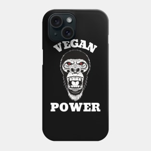 Vegan Power Workout, Gorilla Head Phone Case