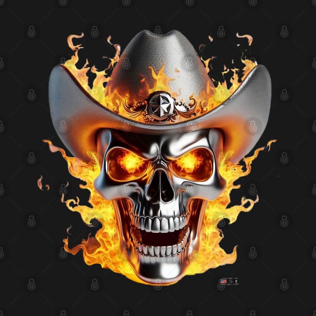 Skull Flaming Cowboy by focusln by Darn Doggie Club by focusln