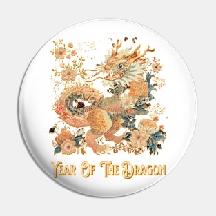 Dragon's Blooming Splendor: Year of the Dragon Pin