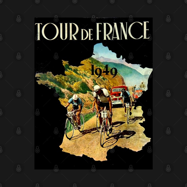 Tour De France Vintage 1949 Bicycle Racing Print by posterbobs