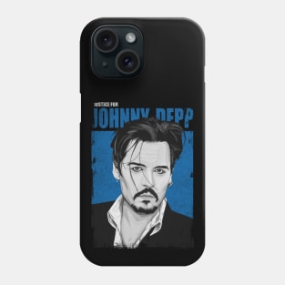 Justice for Johnny Depp Poster Blue Phone Case