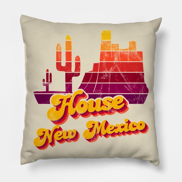 House New Mexico Pillow by Jennifer