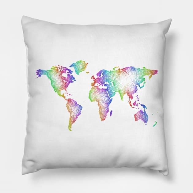 World map Pillow by DavidZydd