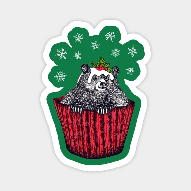 Christmas BearCake Magnet by PerrinLeFeuvre