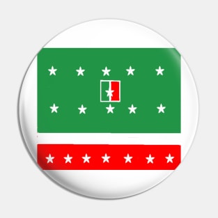 Italian Sportswear Design on White Background Pin