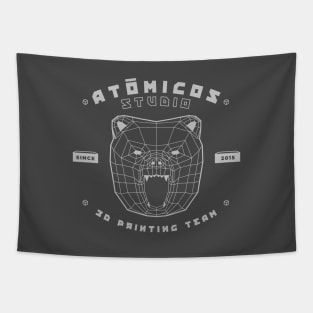 Atomicos Studio 3D Wireframe Bear Tapestry