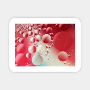 Red abstract bubbles Magnet