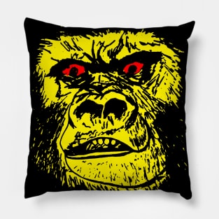 Scary Yellow Gorilla Pillow