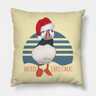 New Year Puffin Pillow