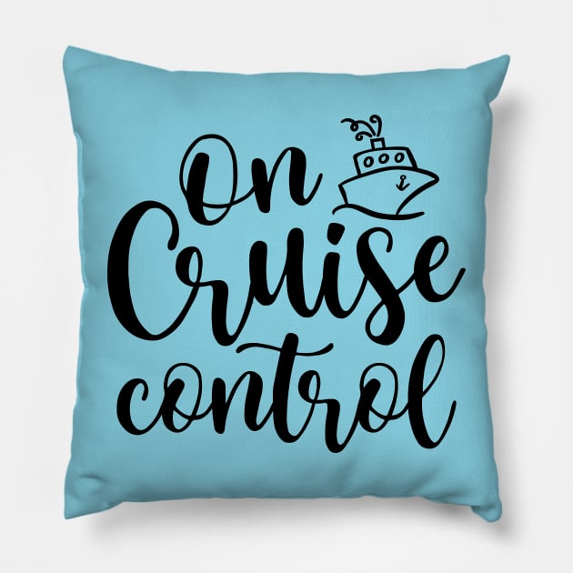 On Cruise Control Beach Vacation Funny Pillow by GlimmerDesigns