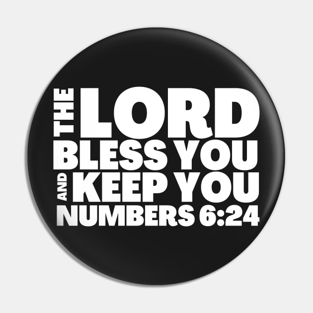 Numbers 6-24 Lord Bless You and Keep You Pin by BubbleMench