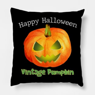 Happy Halloween Vintage Pumpkin Spooky Pillow