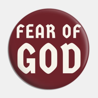 Fear Of God Typography Text Pin
