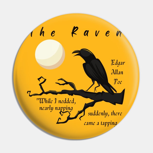 The Raven of Edgar Allan Poe Pin by Kidrock96
