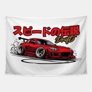 Red RX8 Drift JDM Tapestry