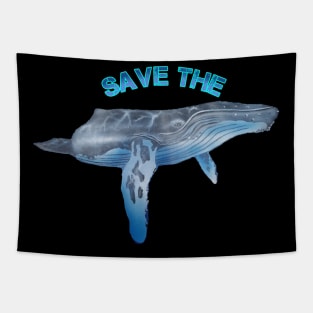 Humpback whale t-shirt designs Tapestry