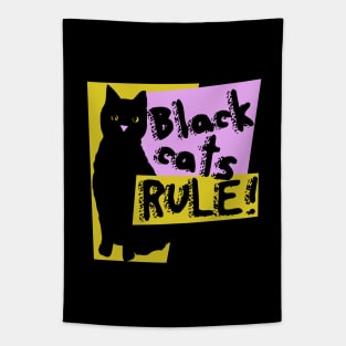 Black cats RULE Tapestry