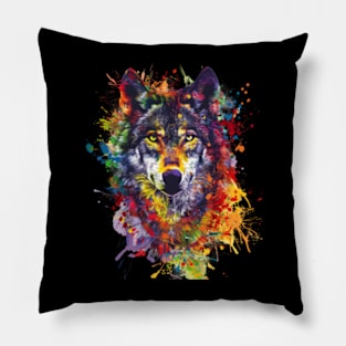 Gold Rush Of Social Wolf Pillow