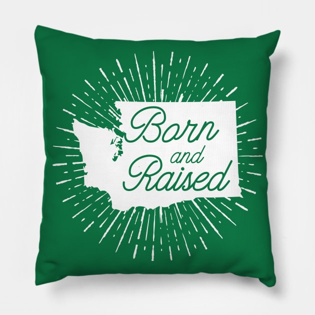 Washington Born and Raised Pillow by happysquatch