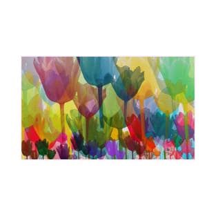 Rainbow Watercolor Tulips T-Shirt