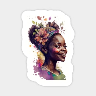 Watercolour print of a beautiful Black Queen Magnet