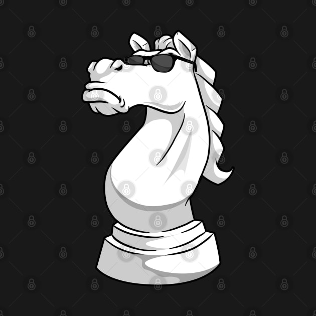 Cool knight as a chess piece by Markus Schnabel