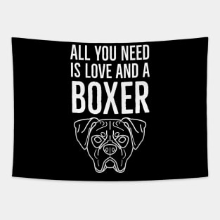 All You Need Is Love And A Boxer Tapestry