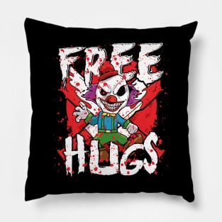 Free Hugs Halloween Evil Scary Clown Pillow