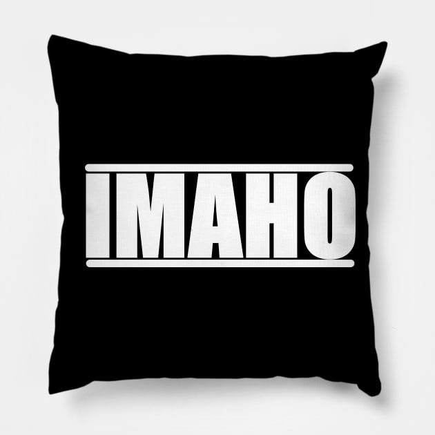 The Hollywood Outsider IMAHO Logo Pillow by TheHollywoodOutsider