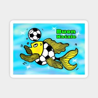 Football-Fish buon natale Magnet