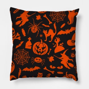 Halloween Seamless Pattern Pillow