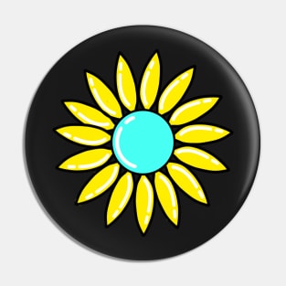 Blue Sunflower Pin
