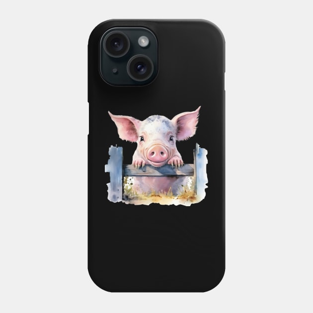 Friendly Pig Phone Case by NotUrOrdinaryDesign