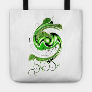 GREEN SWIRL, PEAS Tote