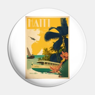 Haiti Vintage Travel Art Poster Pin